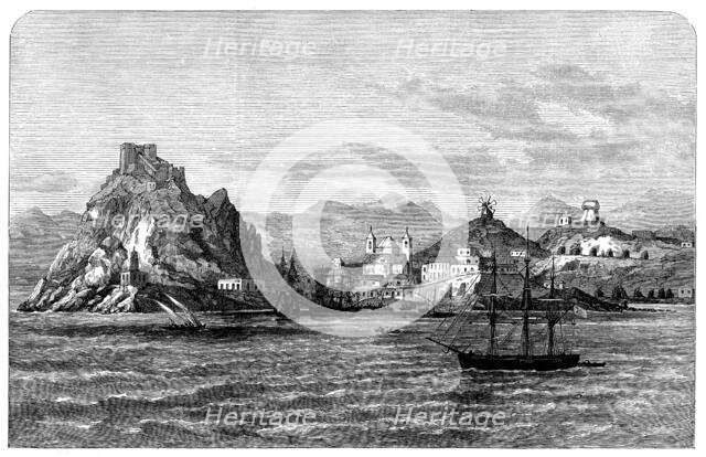 The Civil War in Spain: Aguilas, visited with requisitions by the insurgents of Carthagena, 1873. Creator: Unknown.