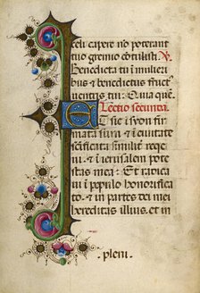 Decorated Text Page; Gualenghi-d'Este Hours, about 1469. Creator: Unknown.