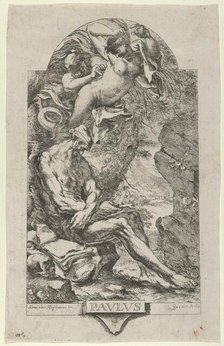 Saint Paul of Thebes tempted by a demon, after Magnasco, ca. 1720-30. Creator: Bartolommeo Gazalis.