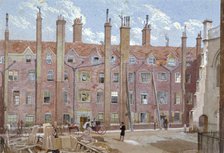 Old Buildings, Lincoln's Inn, London, 1879. Artist: John Crowther