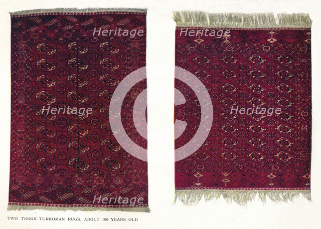 Two Tekke Turkoman rugs, c1800. Artist: Unknown.