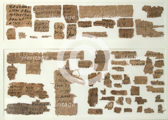 Papyri Fragments, Coptic, 7th century. Creator: Unknown.