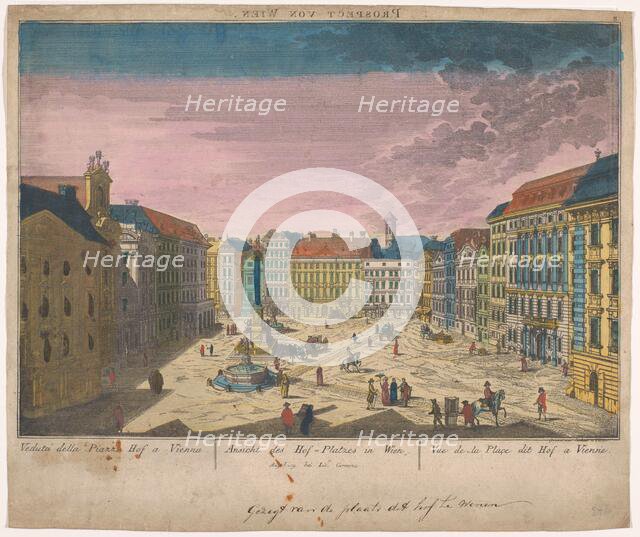 View of the Platz am Hof in Vienna, 1780-c.1830. Creators: Anon, Josef Carmine.
