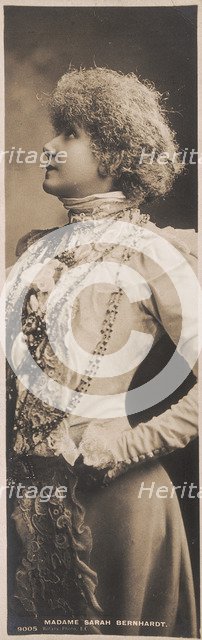 Sarah Bernhardt, French actress, late 19th century. Artist: Unknown