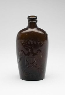 Flask, c. 1845/65. Creator: Willington Glass Works.