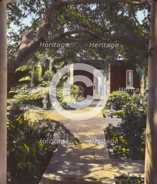 "Solana," Frederick Forrest Peabody house, Eucalyptus Hill Road, Montecito, California, 1917. Creator: Frances Benjamin Johnston.