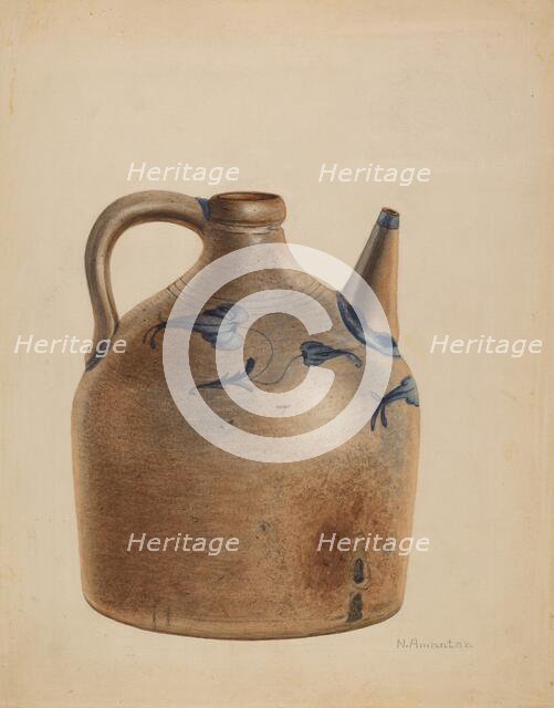 Water Jug, 1935/1942. Creator: Nicholas Amantea.