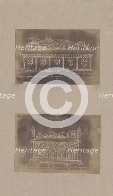 Tomb of Simon de Langham, Tomb of Aymer de Valence, 1839. Creator: Unknown.