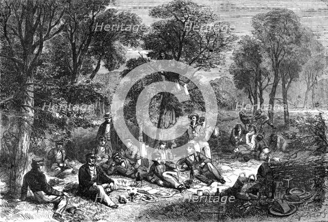 A Pic-Nic in the Baltic - drawn by J. W. Carmichael, 1856.  Creator: W Thomas.