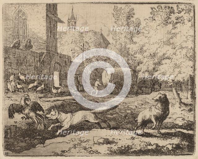 Reynard Attempts to Pilfer a Rooster, probably c. 1645/1656. Creator: Allart van Everdingen.
