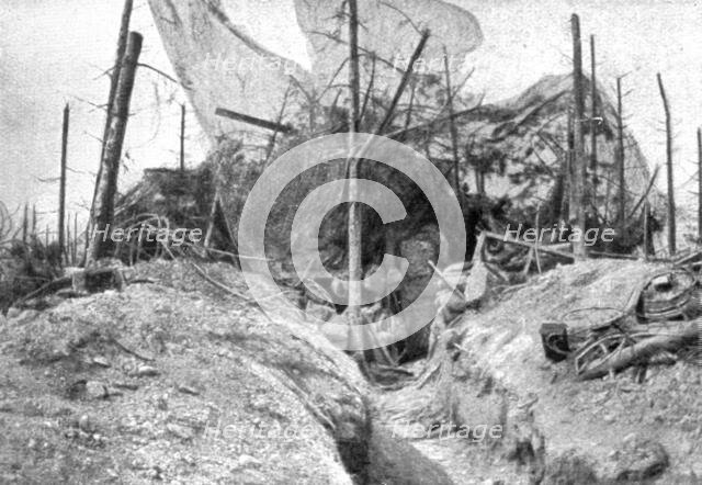 'Sur le massif de Moronvilliers; Sur le Cornillet: ouvrage allemand en beton arme..., 1917. Creator: Unknown.