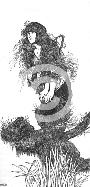 'It Was He Who Pulled Her Down', c1930. Artist: W Heath Robinson.