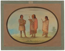 Kickapoo Indians Preaching and Praying, 1861/1869. Creator: George Catlin.