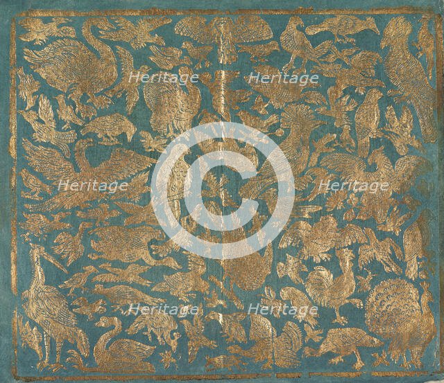 Brocade paper with bird depictions, c. 1790. Creator: Munck, Johann Carl (1750-1794).