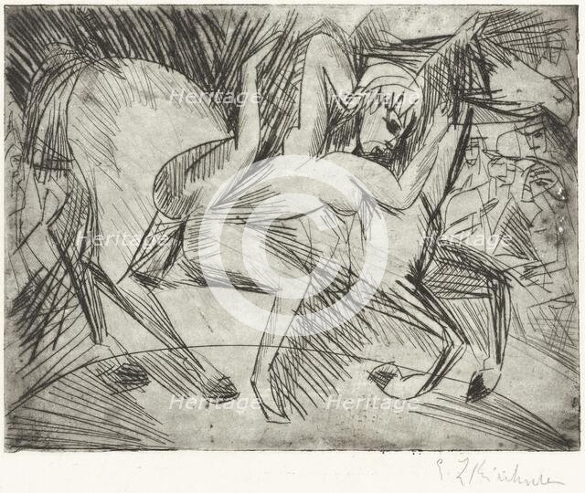 Acrobat on a Horse (Voltigeuse zu Pferd), 1913. Creator: Ernst Kirchner.