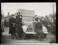 Nurses and mobile infant welfare unit van, City of Southampton, 1942. Creator: Norman Stanley Harrison.