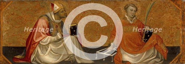 A Bishop Saint and Saint Lawrence, between c1404 and c1407. Creator: Gherardo di Jacopo.