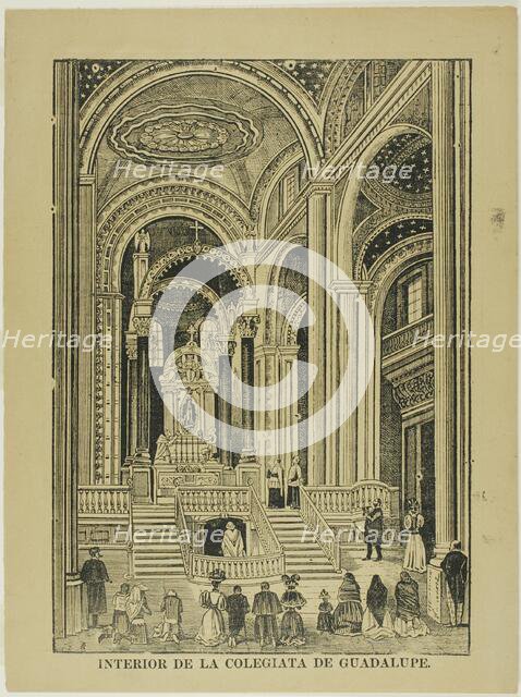 Interior of the Collegiate Church of Guadalupe, 1898. Creator: José Guadalupe Posada.
