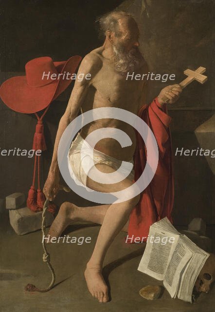 The Penitent St Jerome. Creator: Georges de la Tour.