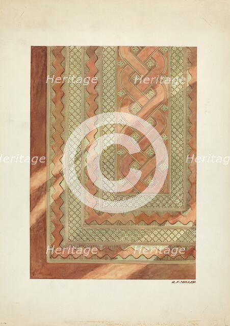 Leather Seat in Confessional (Detail), 1935/1942. Creator: Randolph F Miller.