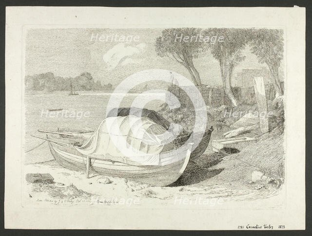 Shored Boats, October 16, 1809. Creator: Cornelius Varley.