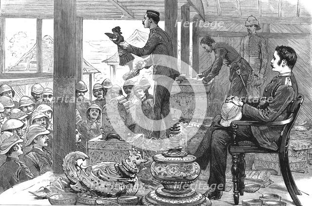 'With Lord Dufferin in Burma - A Loot Auction in the Palace, Mandalay', 1886.   Creator: Unknown.