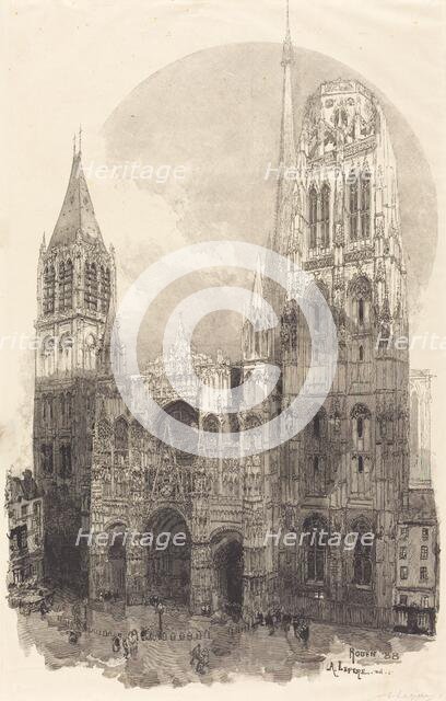 Rouen Cathedral (La Cathedral de Rouen), 1888. Creator: Auguste Lepere.