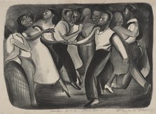 Harlem WPA Street Dance, ca.1935 - 1943. Creator: Elizabeth Olds.