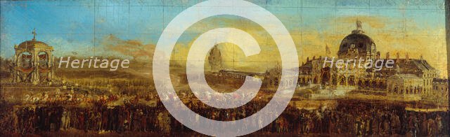 Fete of May 10,1852, at Champ-de-Mars; departure of the Prince-President, after blessing of the... Creator: Unknown.