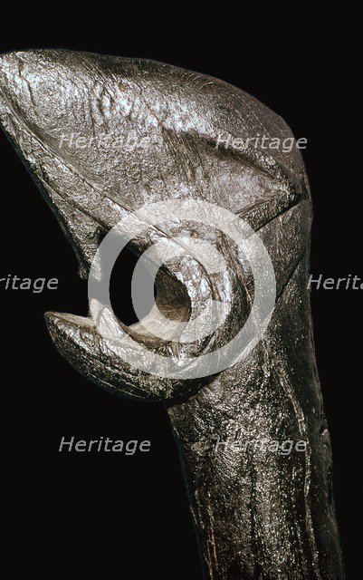 Pre-Viking head of a sea-monster, probably from the prow of a ship. Artist: Unknown