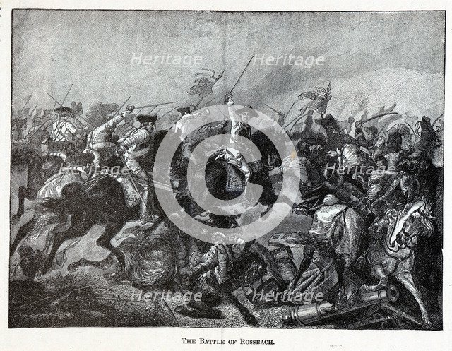 The Battle of Rossbach, 1882. Artist: Anonymous  