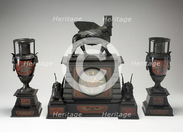 Egyptian Revival Clock, Paris, 1875/90. Creator: Brocot.