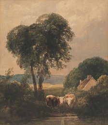 Welsh Landscape with Cattle. Creator: Peter De Wint (British, 1784-1849).