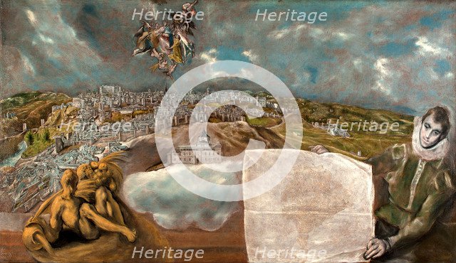 View and Plan of Toledo. Artist: El Greco, Dominico (1541-1614)