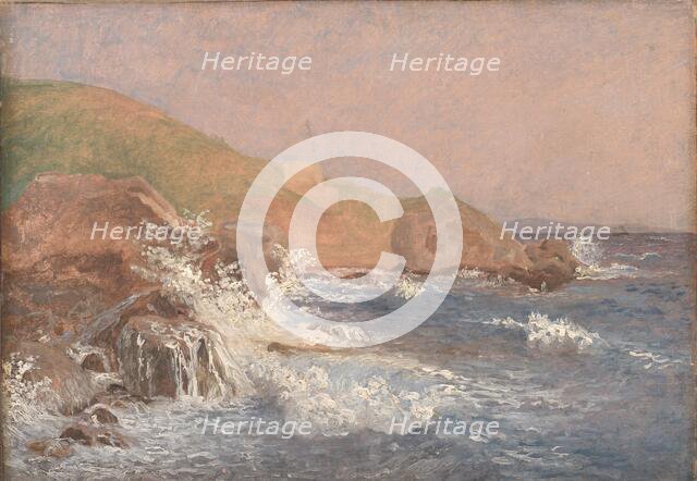 Rough Sea on a Rocky Coast, Capri;A Rocky Coast in Stormy Weather, Capri, 1839. Creator: Christen Købke.