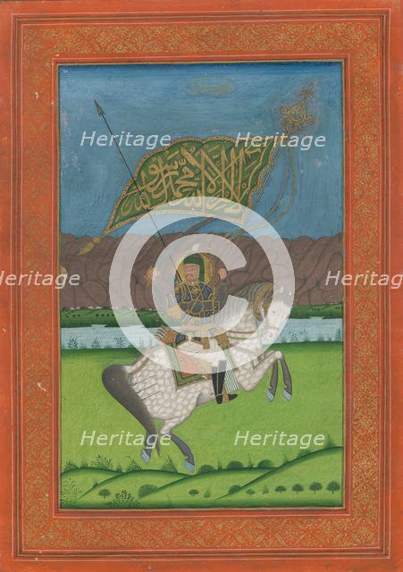 Shah Abbas II of Persia (1633-1668), 1750. Artist: Iranian master  