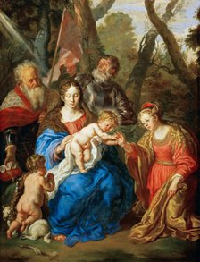 The Mystical Marriage of Saint Catherine with Saints Leopold and William.