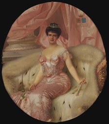 Portrait of Amélie of Orléans (1865-1951), Queen of Portugal . Creator: Corcos, Vittorio Matteo (1859-1933).