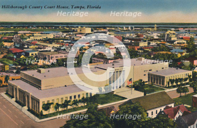 'Hillsborough County Court House, Tampa, Florida', c1940s. Artist: Unknown.
