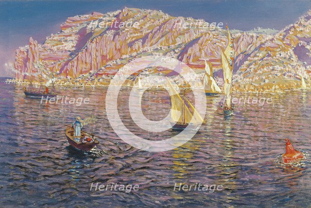 View of the Bay of Palma de Mallorca. Artist: Muñoz Degraín, Antonio (1840-1924)