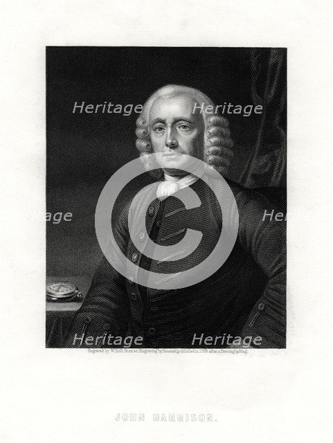 John Harrison, English clock maker, 19th century.Artist: W Holl