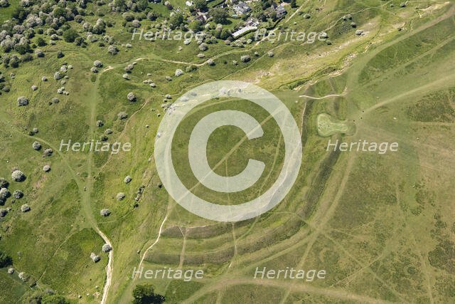 The bivallate Iron Age hillfort of Cleeve Cloud, Cleeve Hill, Gloucestershire, 2023. Creator: Robyn Andrews.
