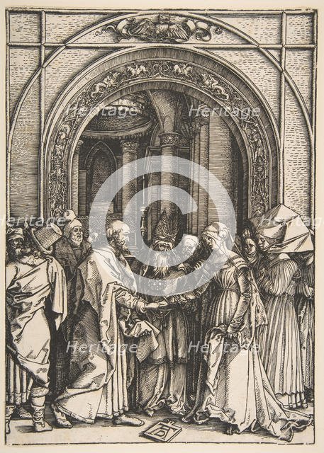 The Betrothal of the Virgin, from The Life of the Virgin, ca. 1504. Creator: Albrecht Durer.