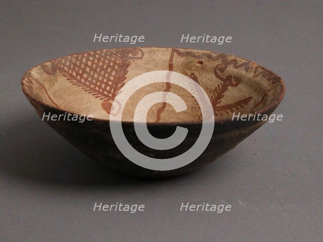 Bowl with Floral Motifs, Coptic, 4th-7th century. Creator: Unknown.