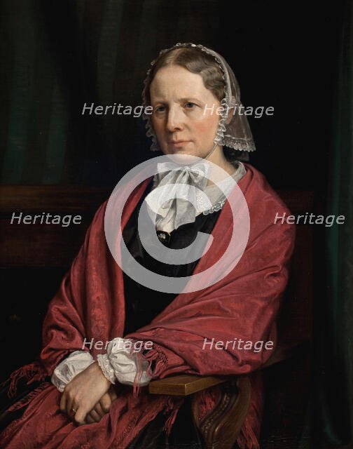 Amalie Elisabeth Freund, nee von Würden. The sculptor H. E. Freund's wife, 1860. Creator: Peter Christian Thamsen Skovgaard.