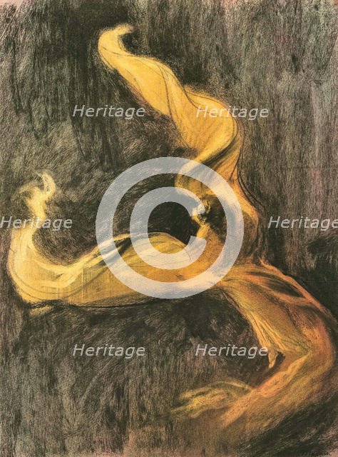 Loïe Fuller (Robe Jaune), c. 1895. Creator: Maurin, Charles (1856-1914).