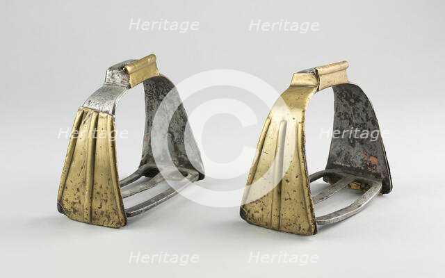 Pair of Stirrups, Germany, 19th century in early 16th century German style. Creator: Unknown.