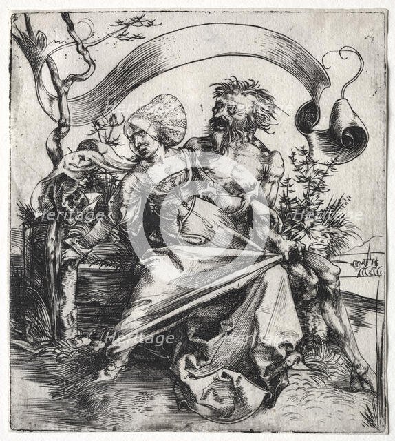 Young woman attacked by death. (The Ravisher), c.1495. Creator: Dürer, Albrecht (1471-1528).