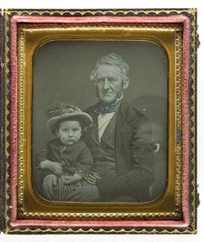 Untitled, c. 1850. [Elderly man with child].  Creator: Unknown.