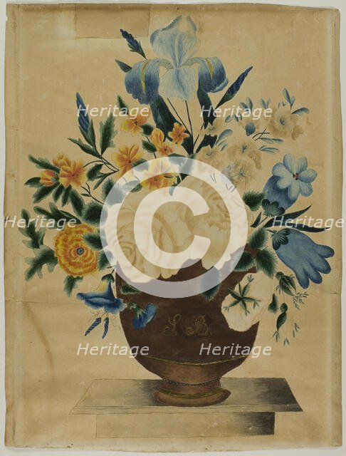Still Life with Flower Arrangement in Pot, n.d. Creator: Unknown.
